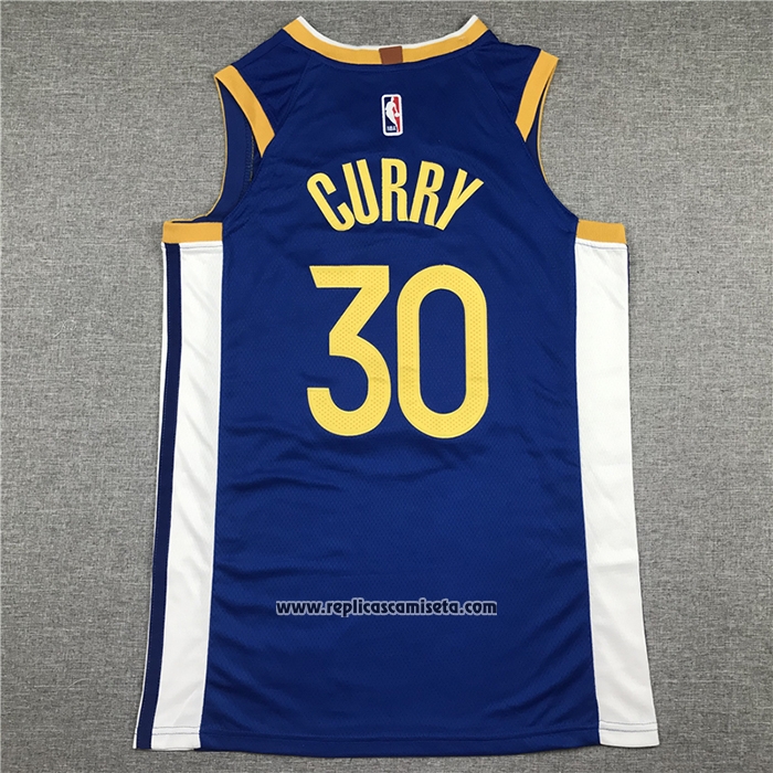 Camiseta Golden State Warriors Stephen Curry #30 Icon 2020-21 Azul